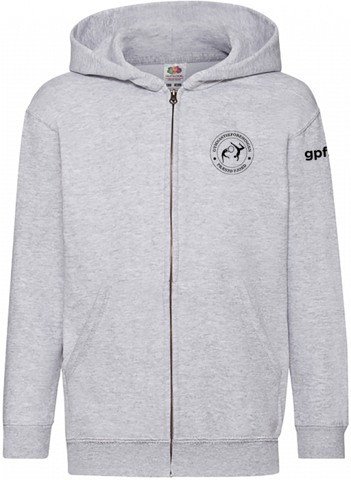 Fruit of the loom - Gpf Classic Hoodie W. Zip Kids - Heather Grey